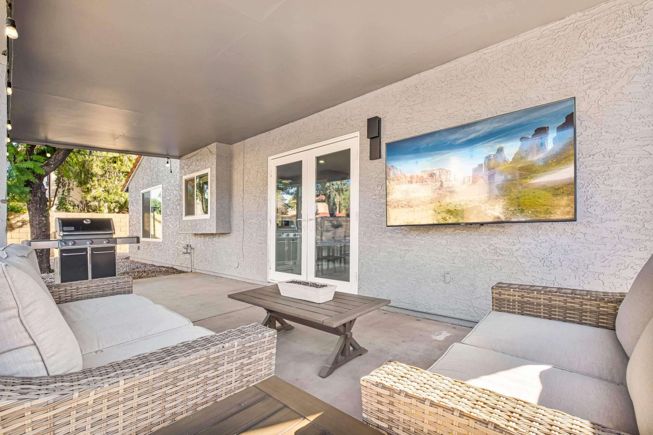 Before cable removal in real estate photo editing