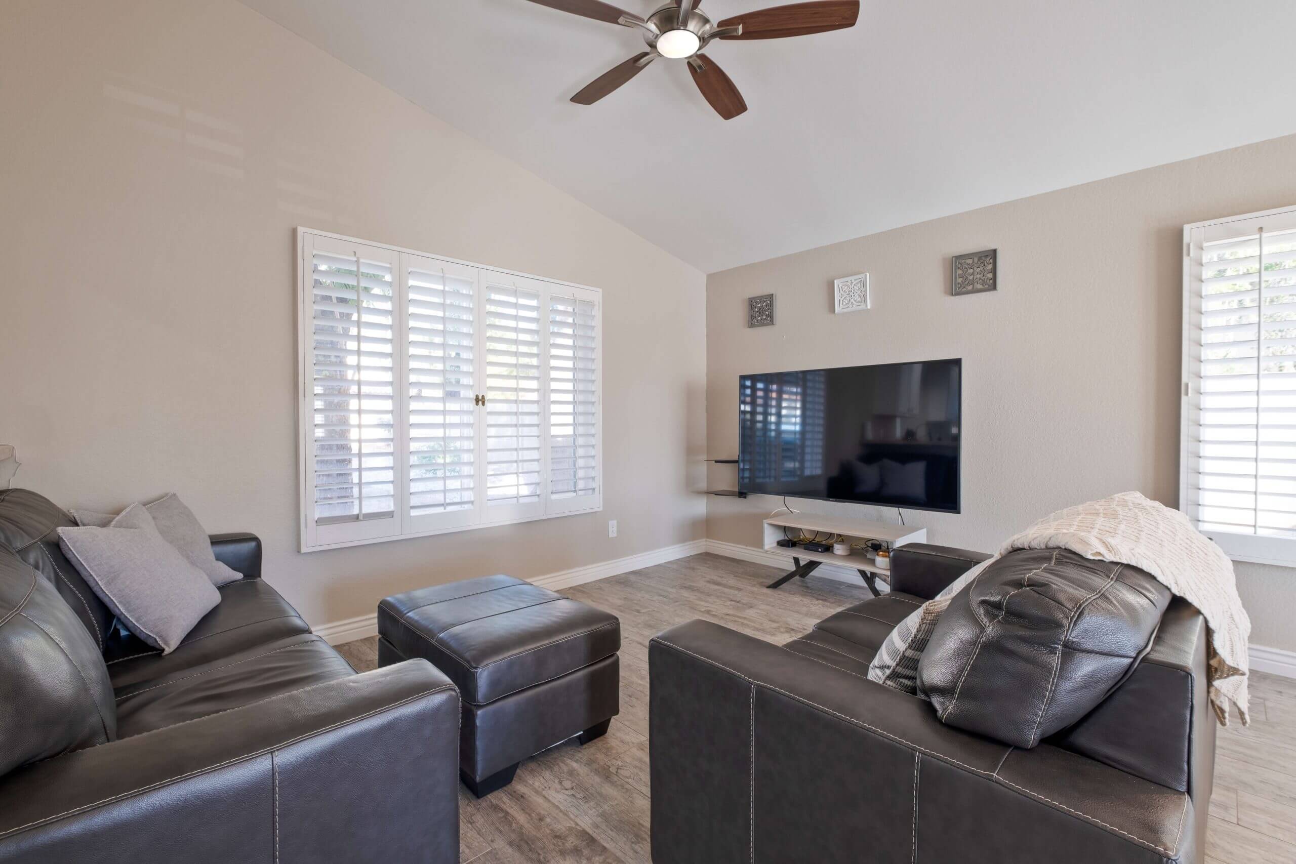 Before turning on ceiling fan lights in real estate photo editing
